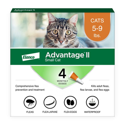 Vet-Recommended Flea Prevention for Small Cats 5-9 Lbs, 4-Monthly Treatments