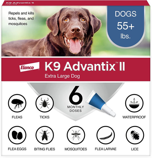 II XL Dog Vet-Recommended Flea, Tick & Mosquito Treatment & Prevention | Dogs over 55 Lbs. | 6-Mo Supply