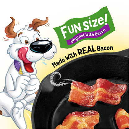 Purina  with Real Meat Dog Treats, Fun Size Original with Bacon Flavor