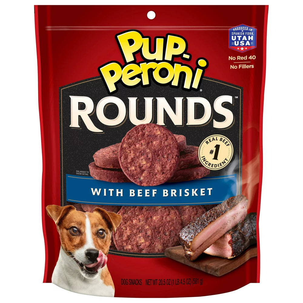 Rounds Dog Treats with Beef Brisket, 20.5 Oz. Bag