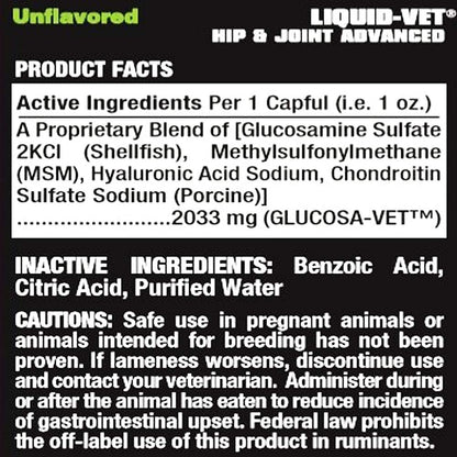 Liquid-Vet K9 Hip & Joint Advanced Formula, Unflavored, 32 Oz