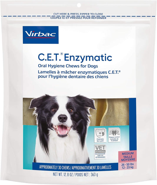 CET Enzymatic Oral Hygiene Chews for Dogs, Beef ,12.8 Oz