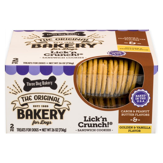 2Pk Lick'N Crunch Sandwich Cookies Crunchy Dog Treats, 26 Oz.