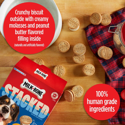 Stacked Dog Biscuits, Molasses & Peanut Butter Flavor, Naturally & Artificially Flavored, 10 Oz