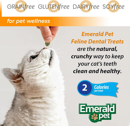 Feline Dental Treats — Tasty and Crunchy Cat Dental Treats Grain Free — Natural Dental Treats to Clean Cat Teeth, Freshen Cat Breath, and Reduce Plaque and Tartar Buildup — Chicken Treats, 3 Oz