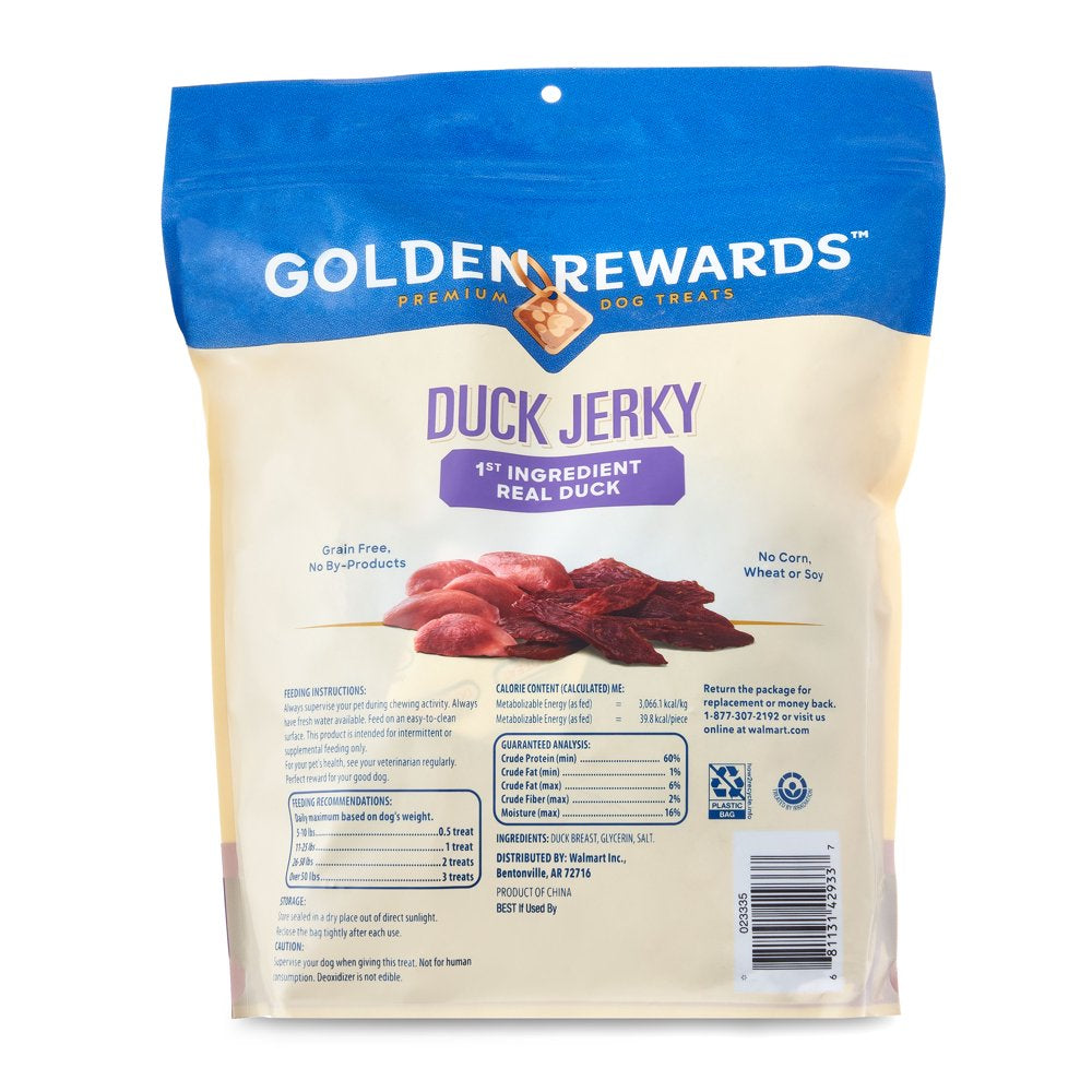 Duck Flavor Premium Dry Jerky Treats for All Dogs, 32 Oz