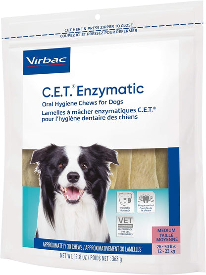 CET Enzymatic Oral Hygiene Chews for Dogs, Beef ,12.8 Oz