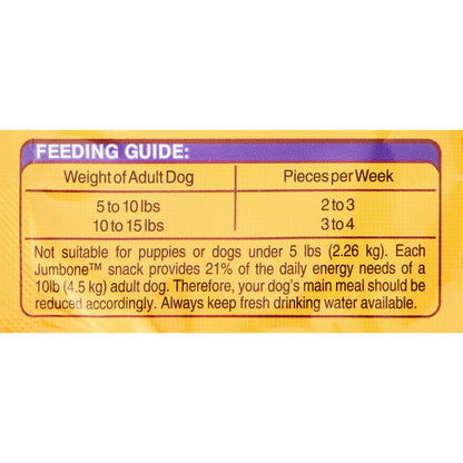 Mini Jumbone Real Beef Flavor Dental Treats for Dogs, 21 Oz Pouch