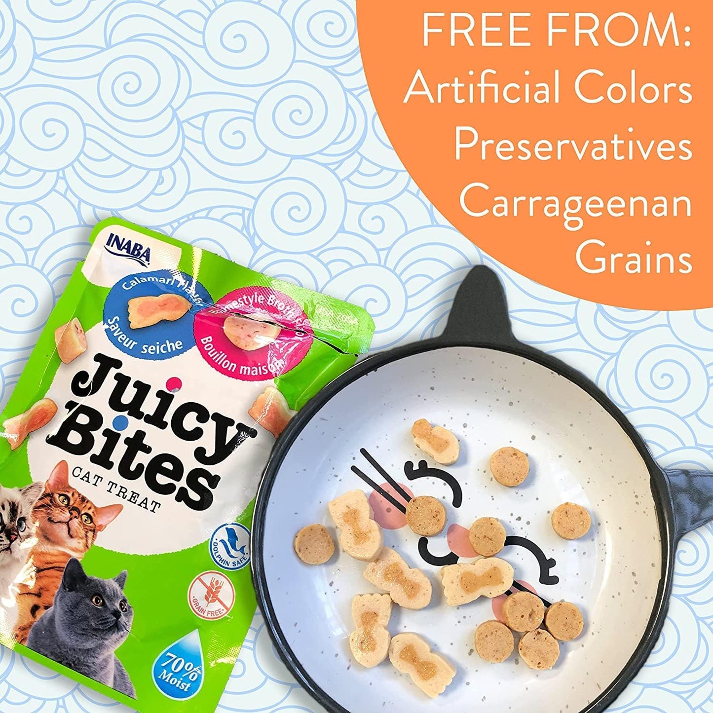 Juicy Bites Grain-Free, Soft, Moist, Chewy Cat Treats with Vitamin E and Green Tea Extract, 0.4 Ounces per Pouch, 15 Pouches (3 per Pouch), 5 Flavor Variety Pack