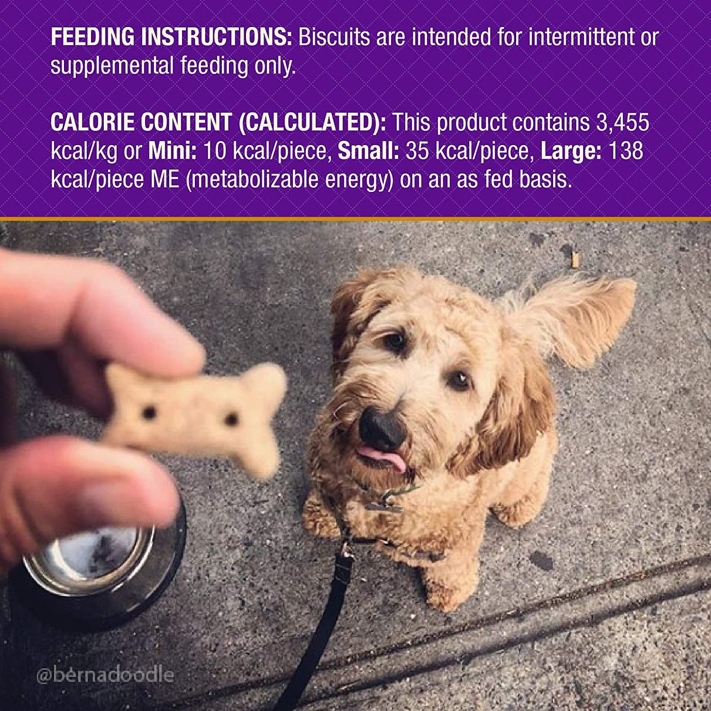 by Wellness Original Mix Natural Dog Treats, Crunchy Oven-Baked Biscuits, Ideal for Training, Large Size, 20 Pound Box