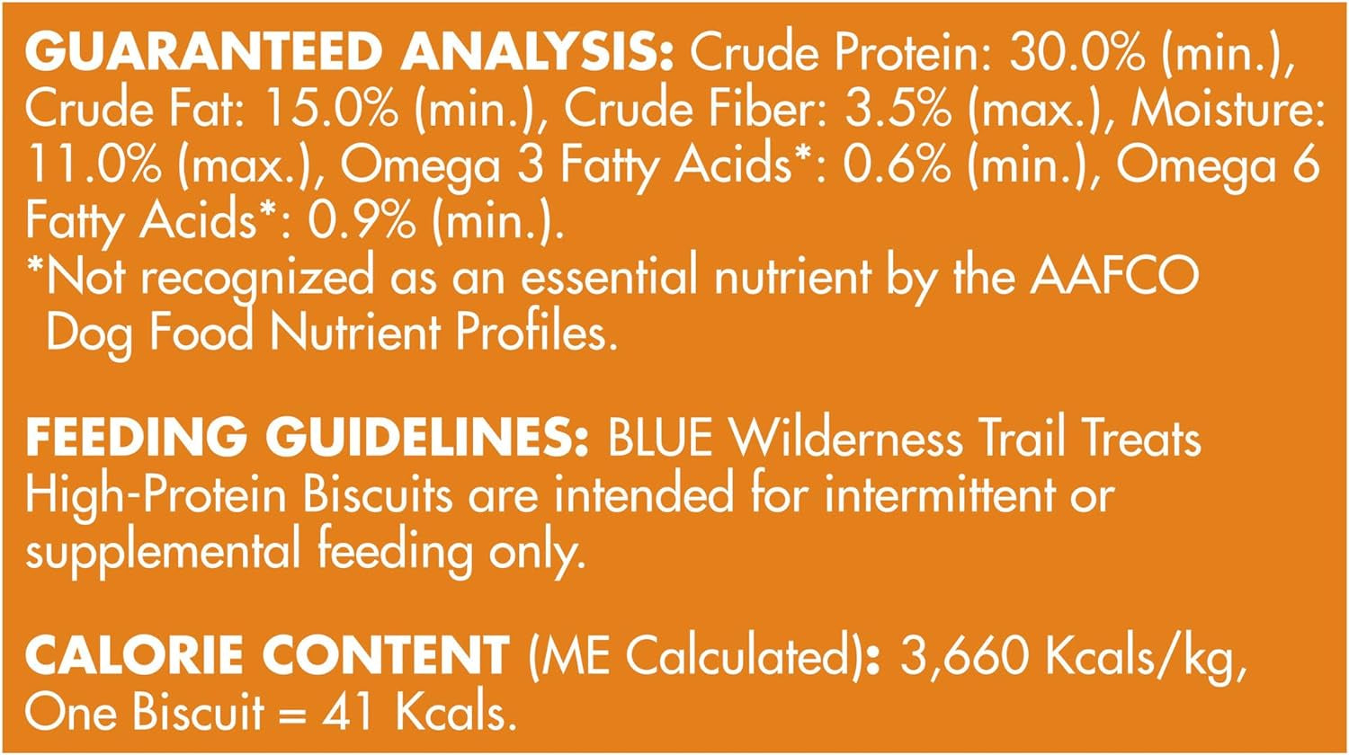 Wilderness Trail Treats High Protein Grain Free Crunchy Dog Treats Biscuits, Turkey Recipe 24-Oz Bag