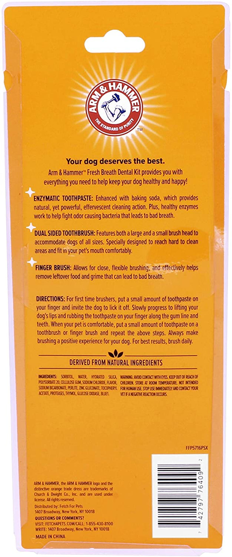 for Pets Fresh Breath Kit for Dogs | Contains Toothpaste, Toothbrush & Fingerbrush | Reduces Plaque & Tartar Buildup | Safe for Puppies, 3-Piece Kit, Vanilla Ginger Flavor