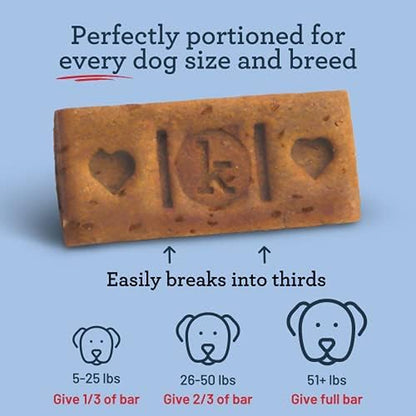 Bliss Bar Dog Calming Chews, Soft Bake (12 Pack), Dog Anxiety Relief for Separation Anxiety, Thunder, Car Rides, Fireworks and Stress, with Botanitek Calming Formula, Peanut Butter Bacon Flavor