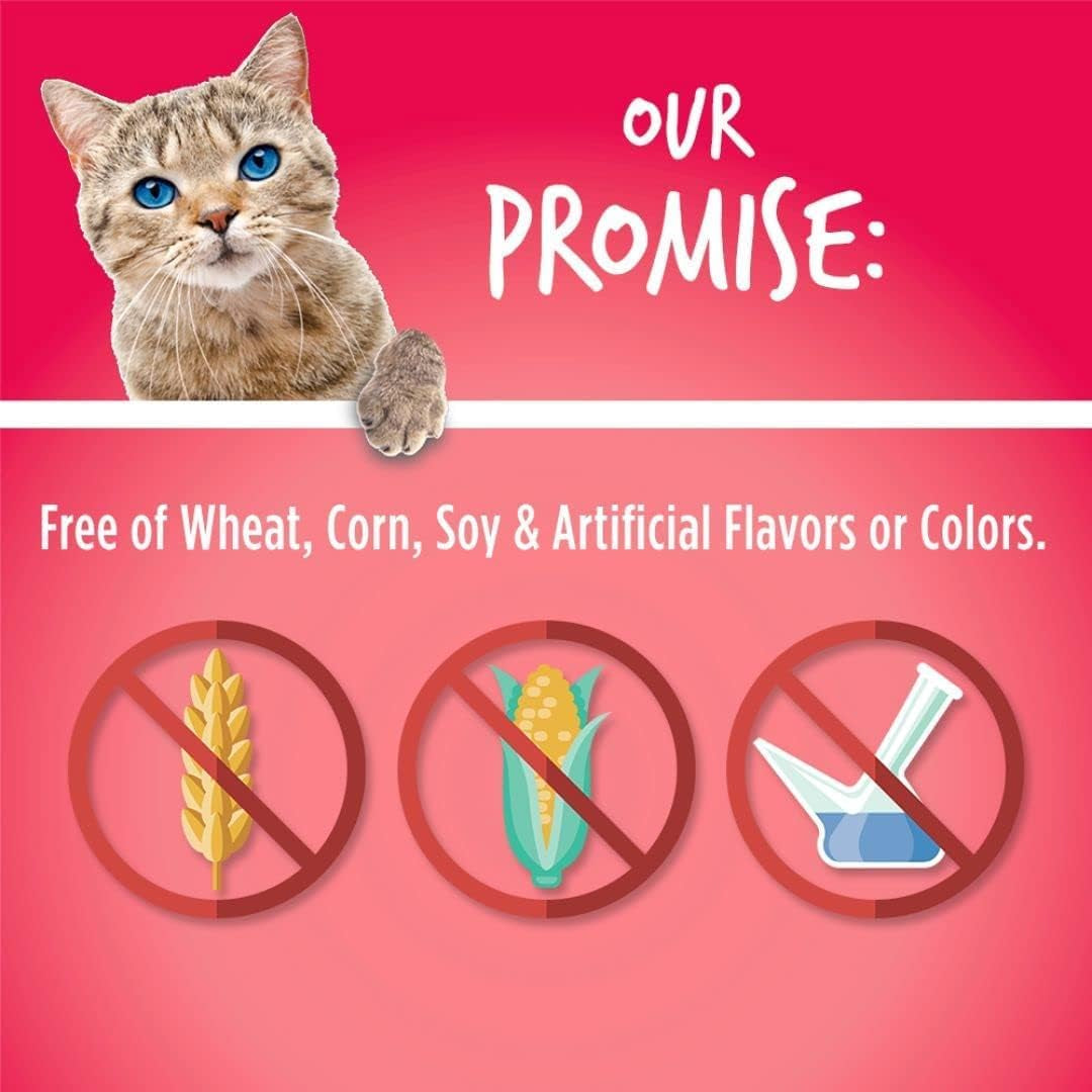 Cat Crunchy Treats for Cats – Healthy Low Calorie Packed with Protein – Free of Wheat, Corn and Soy – Made with Real Salmon with Cranberry – 2.5 Ounces