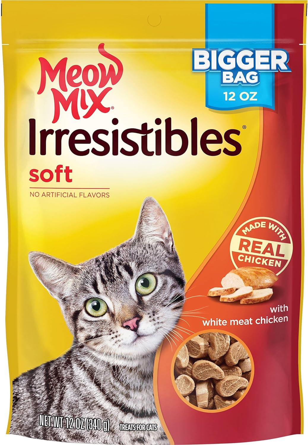 Irresistibles Cat Treats - Soft with White Meat Chicken, 12-Ounce Bag (Pack of 5)