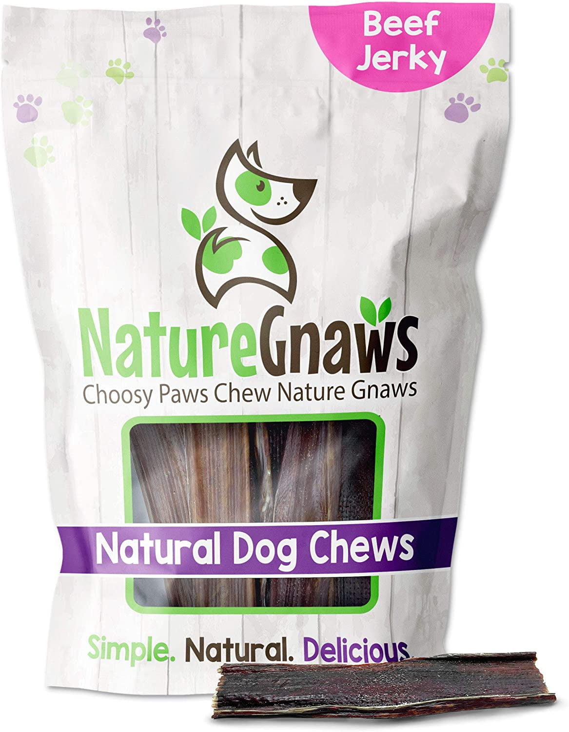 - Beef Jerky Chews for Small Dogs - Premium Natural Beef Gullet Sticks - Simple Single Ingredient Tasty Dog Chew Treats - Rawhide Free - 5 Inch