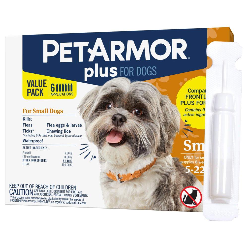 plus for Small Dogs 5-22 Lbs, Flea and Tick Protection for Dogs, 6-Month Supply