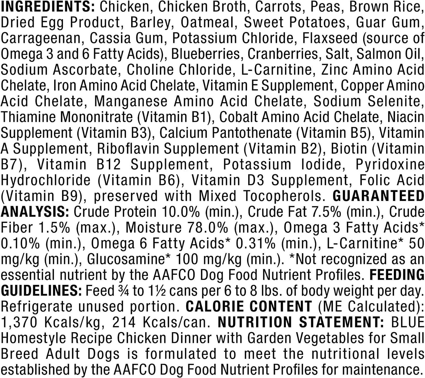 Homestyle Recipe Natural Adult Small Breed Wet Dog Food, Chicken 5.5-Oz Can (Pack of 24)