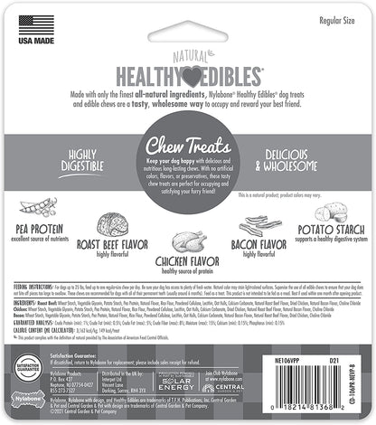 Healthy Edibles All-Natural Long Lasting Chew Treats Variety Pack 3 Count Small/Regular