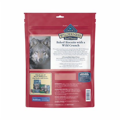 Wilderness Trail Treats High Protein Salmon Flavor Crunchy Biscuit Treats for Dogs, Grain-Free, 24 Oz. Bag