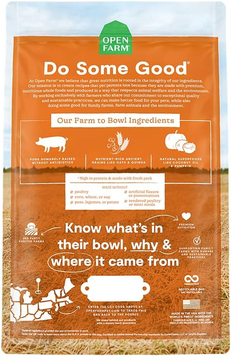 Ancient Grains Dry Dog Food, Humanely Raised Meat Recipe with Wholesome Grains and No Artificial Flavors or Preservatives (Farmer'S Table Pork Ancient Grain, 22 Pound (Pack of 1))