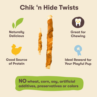 All Natural Hide Twists Dog Treats (Various Flavors & Sizes) — Healthy Dog Treats