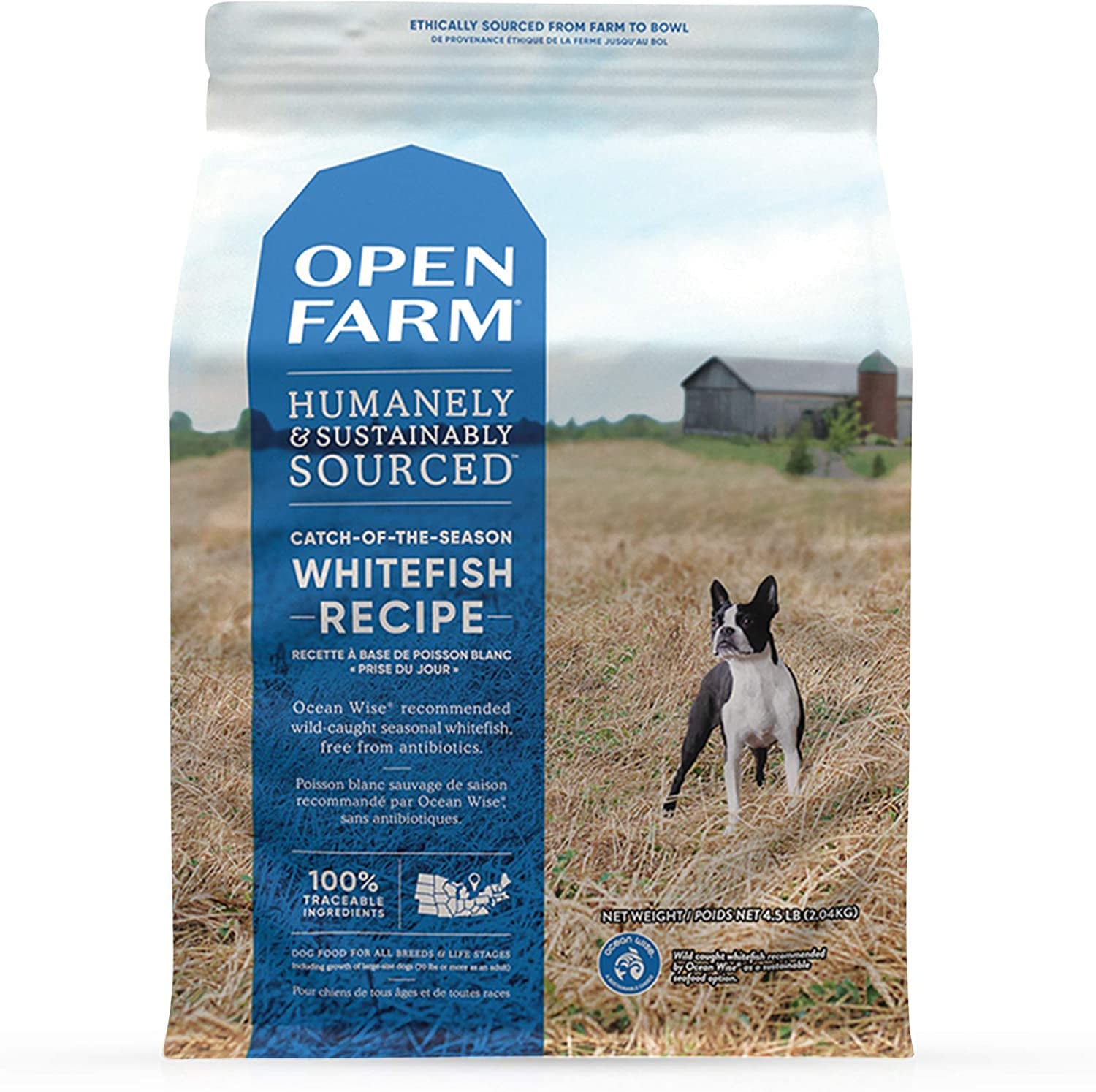 Catch-Of-The-Day Grain-Free Whitefish and Green Lentil Recipe Dry Dog Food 4.5 Pounds