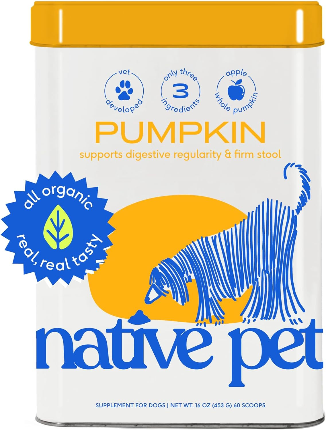 Organic Pumpkin for Dogs (16 Oz) - All-Natural, Organic Fiber for Dogs - Mix with Water to Create Delicious Pumpkin Puree - Prevent Waste with a Canned Pumpkin Alternative!