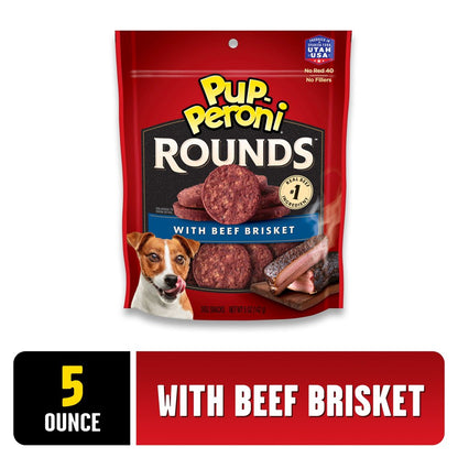 Rounds Dog Treats with Beef Brisket, 5 Oz. Bag