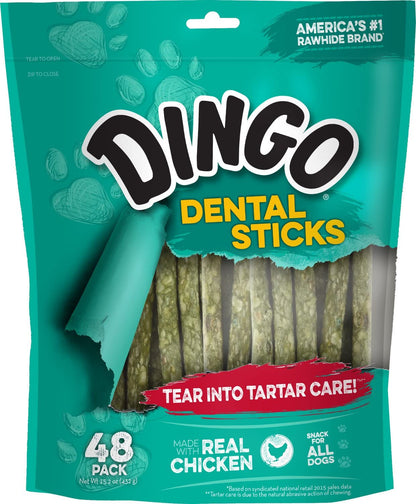 Tartar and Breath Dental Sticks for All Dogs, 48-Count