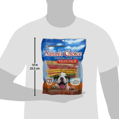 Nature'S Choice Rawhide Chew Treats for Dogs, 100.0 PACK