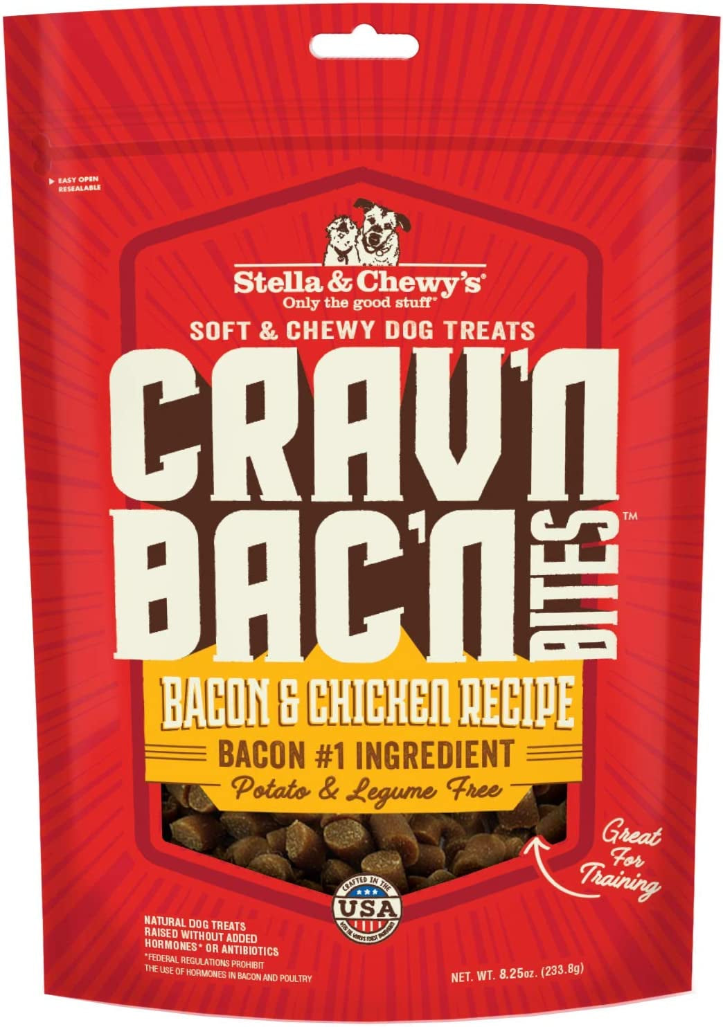 Crav'N Bac'N Dog Treats Bacon & Chicken Recipe, 8.25 Oz. Bag