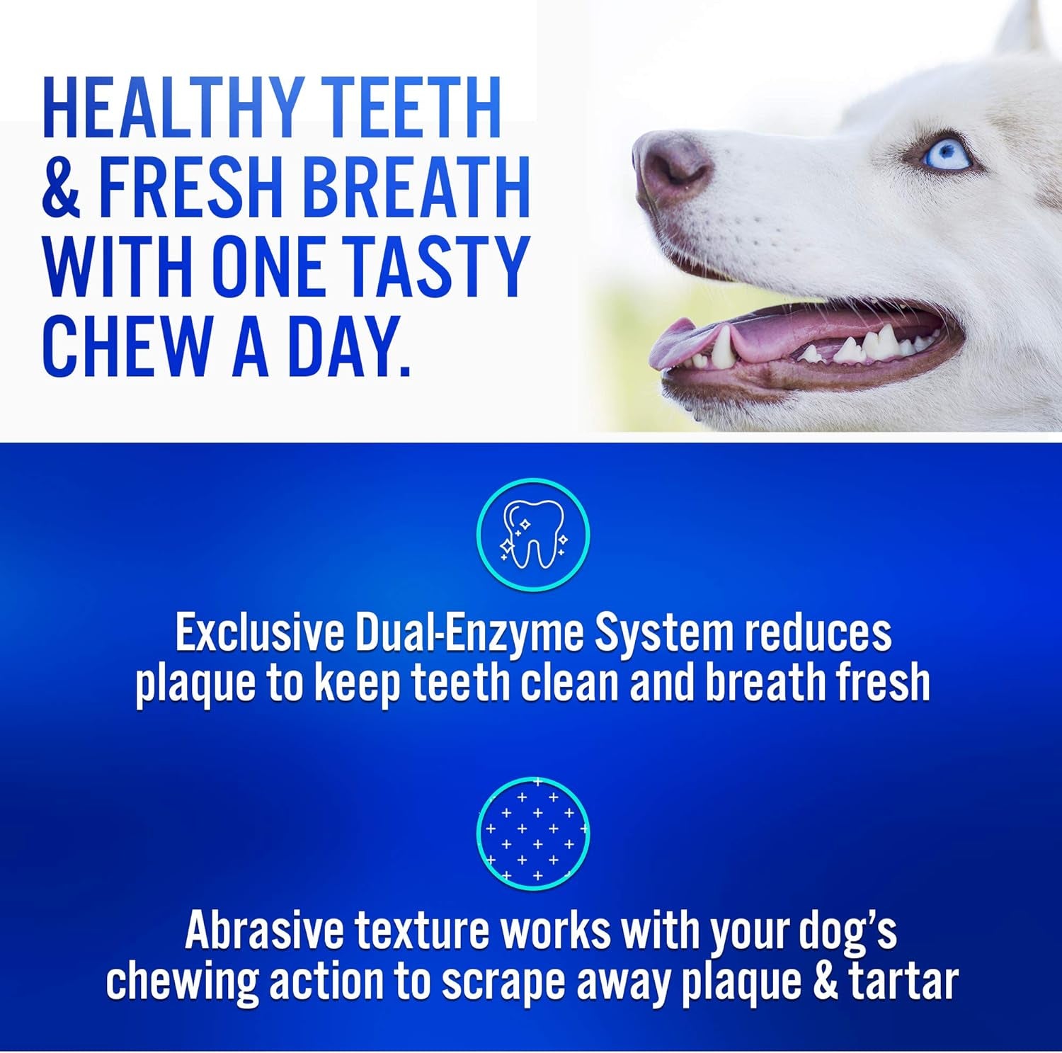 CET Enzymatic Oral Hygiene Chews for Dogs, Beef ,12.8 Oz