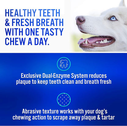 CET Enzymatic Oral Hygiene Chews for Dogs, Beef ,12.8 Oz