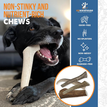 ® - Elk Antlers for Dogs - Natural Elk Antler Dog Chew & Split Elk Antlers for Dogs Large, XL, Medium, Small Dogs - Dog Antlers for Aggressive Chewers - Long Lasting Deer Antler Dog Bone