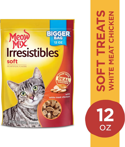 Irresistibles Cat Treats - Soft with White Meat Chicken, 12-Ounce Bag (Pack of 5)