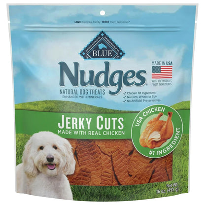 Nudges Jerky Cuts Natural Dog Treats, Chicken, 16Oz Bag