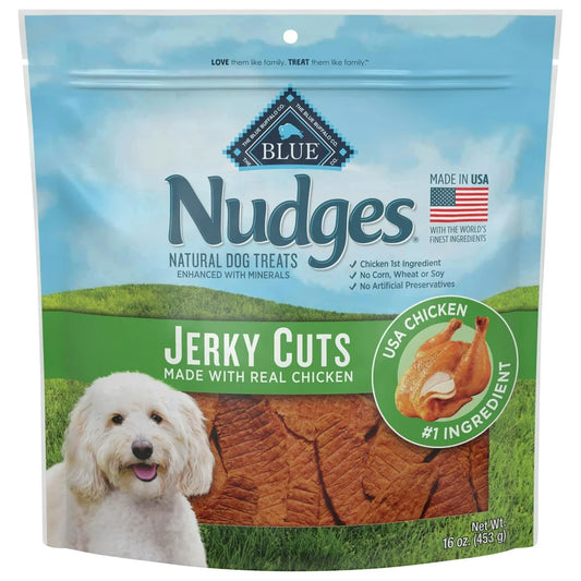 Nudges Jerky Cuts Natural Dog Treats, Chicken, 16Oz Bag