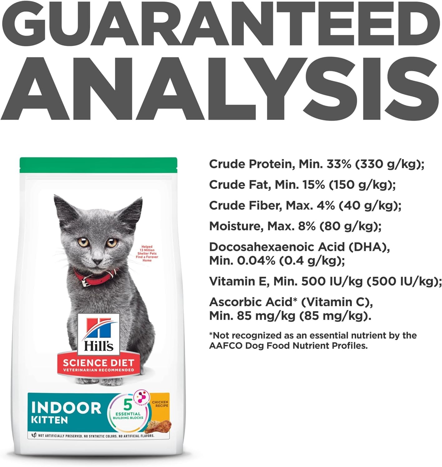 Dry Cat Food, Kitten, Indoor, Chicken Recipe, 3.5 Lb. Bag