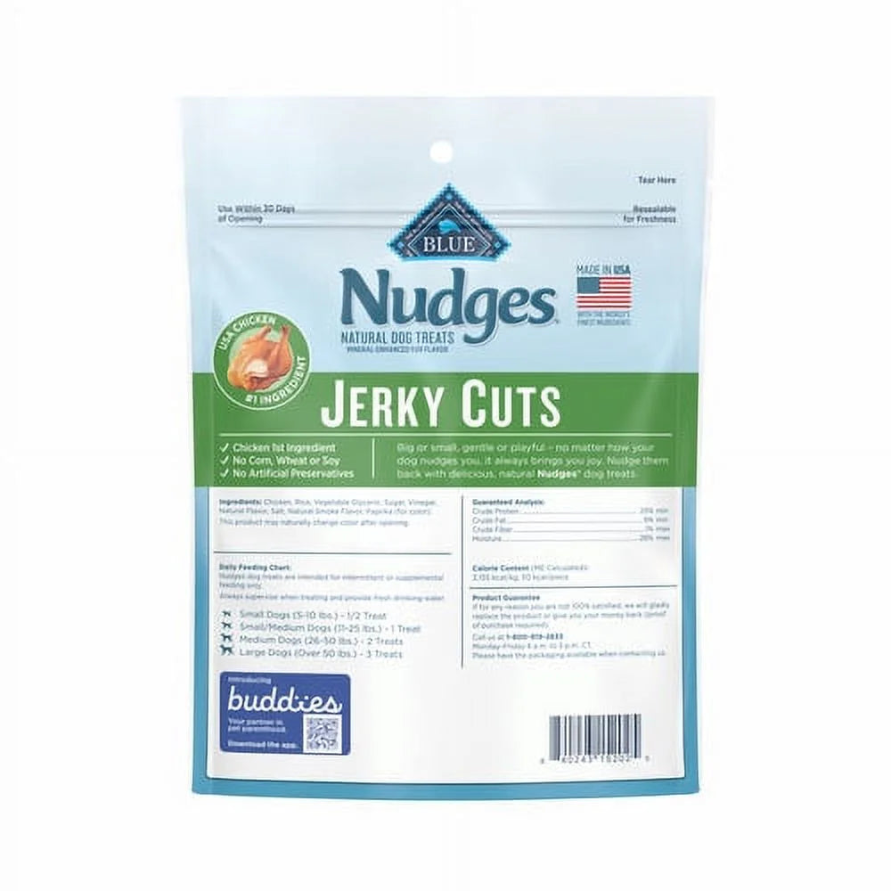 Nudges Jerky Cuts Natural Dog Treats, Chicken 8Oz Bag