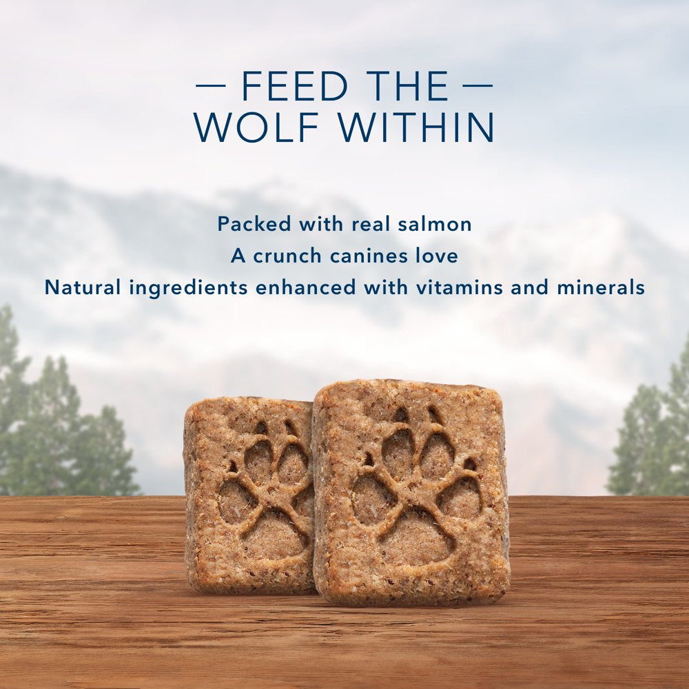 Wilderness Trail Treats High Protein Salmon Flavor Crunchy Biscuit Treats for Dogs, Grain-Free, 24 Oz. Bag