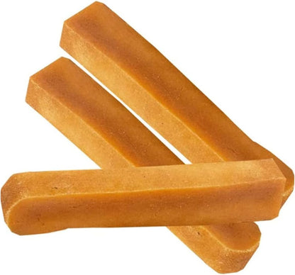 Large Himalayan Yak Cheese Dog Chew - 3 Count Thick Rawhide Free Yak Cheese Chews, Long Lasting Dog Chew Stick for Agrgressive & Power Chewers