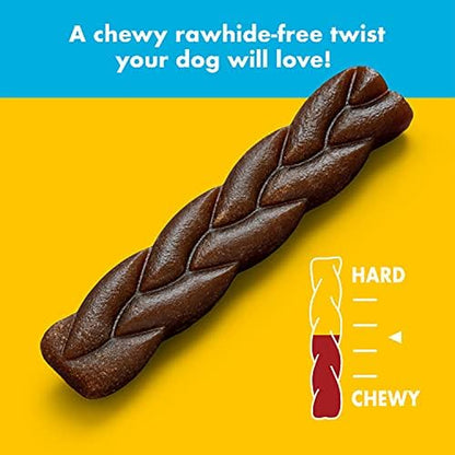 5-Inch Dog Chew Braids, Made in the USA, All Natural Rawhide-Free Highly-Digestible Treats, Chicken Delight - 14 Count