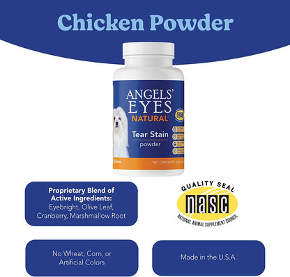 Natural Tear Stain Prevention Chicken Powder for Dogs | All Breeds | No Wheat No Corn | Daily Support for Eye Health | Proprietary Formula |Limited Ingredients | Net Contents 150G