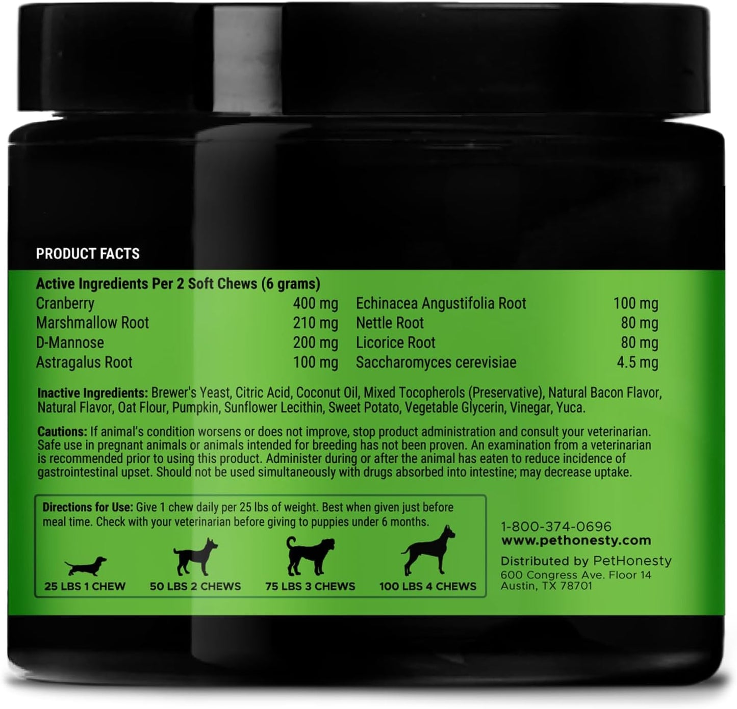 Cranberry Bladder Health for Dogs – Contains Active Ingredients - Cranberry & D-Mannose to Help Support Dog Urinary Tract Health, Dog Bladder Support, & Kidney Support for Dogs (Bacon)