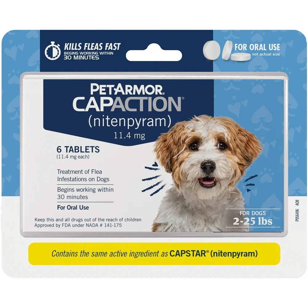 Fast Acting Flea Treatment for Small Dogs, 6 Tablets