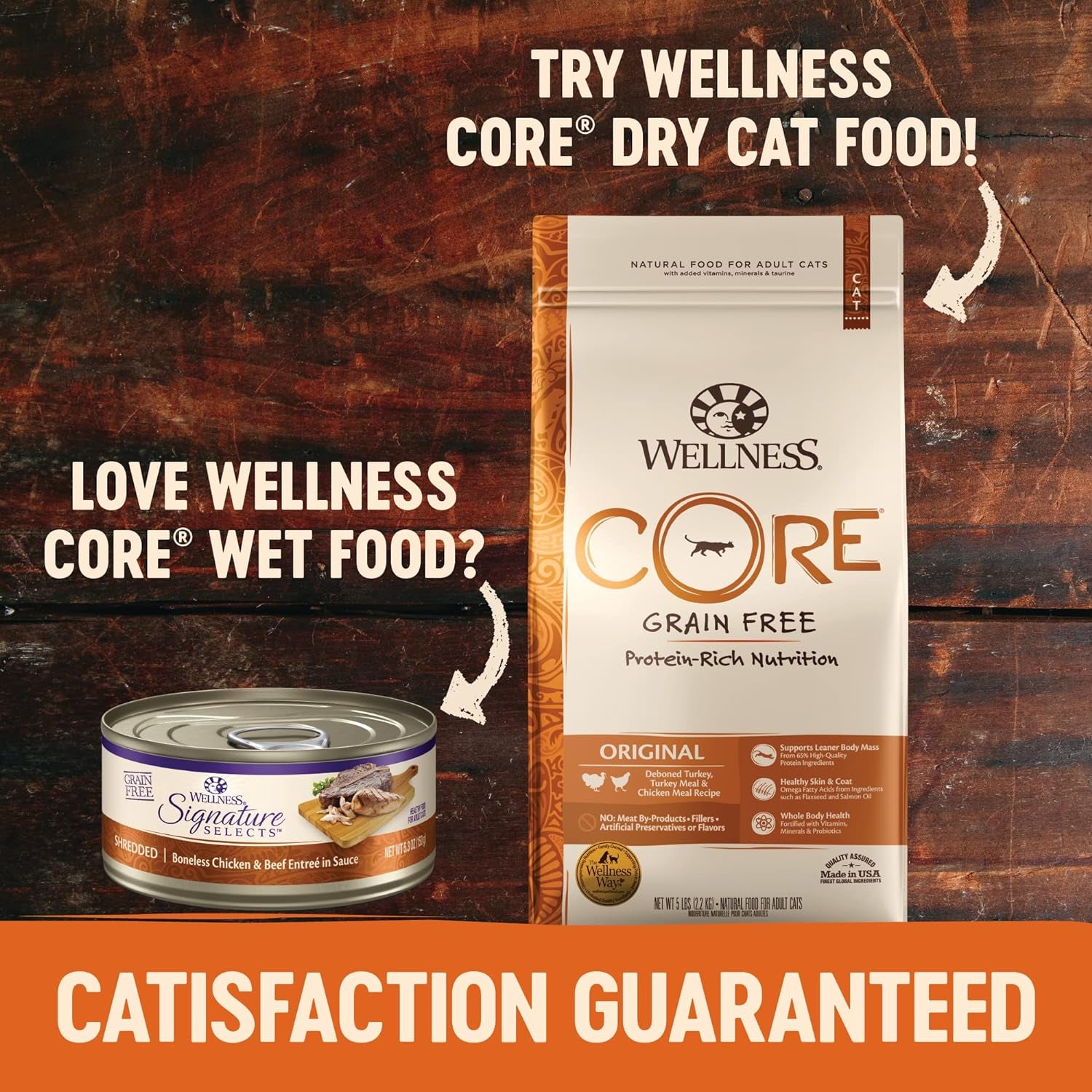 Wellness CORE Grain-Free Signature Selects Wet Cat Food, Natural Pet Food Made with Real Meat (Shredded Chicken & Turkey, 2.8 Ounces, Pack of 12)