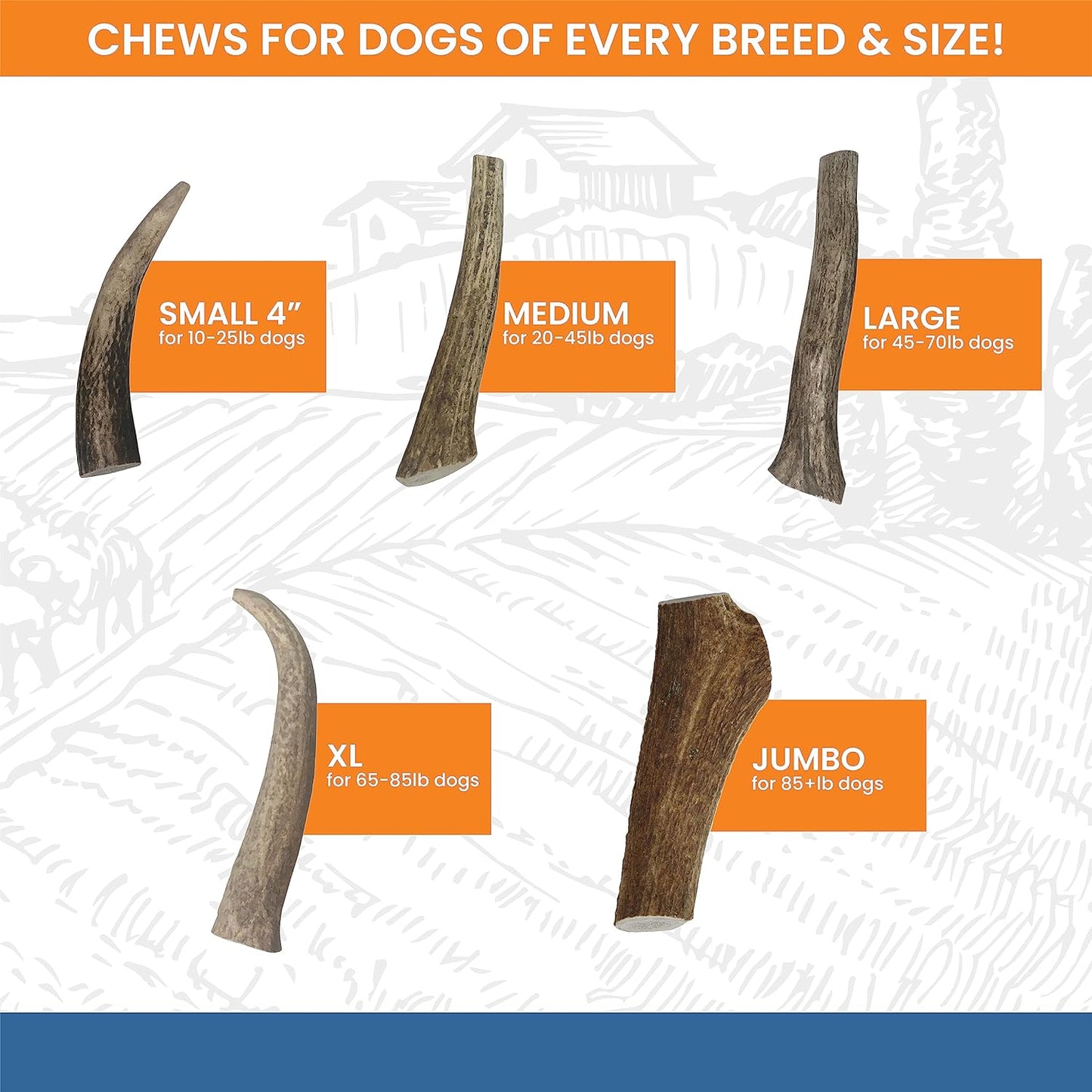 ® - Elk Antlers for Dogs - Natural Elk Antler Dog Chew & Split Elk Antlers for Dogs Large, XL, Medium, Small Dogs - Dog Antlers for Aggressive Chewers - Long Lasting Deer Antler Dog Bone