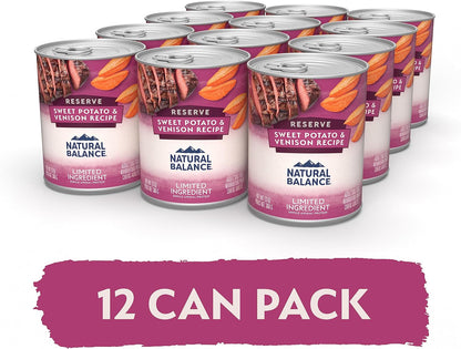 Limited Ingredient Adult Grain-Free Wet Canned Dog Food, Reserve Sweet Potato & Venison Recipe, 13 Ounce (Pack of 12)