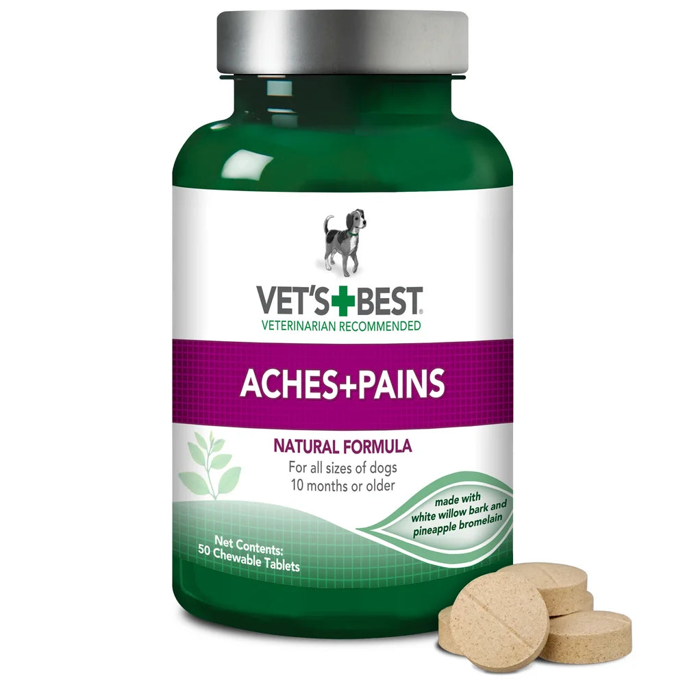 Vet’S Best Aspirin Free Aches + Pains Dog Supplements, 50 Chewable Tablets